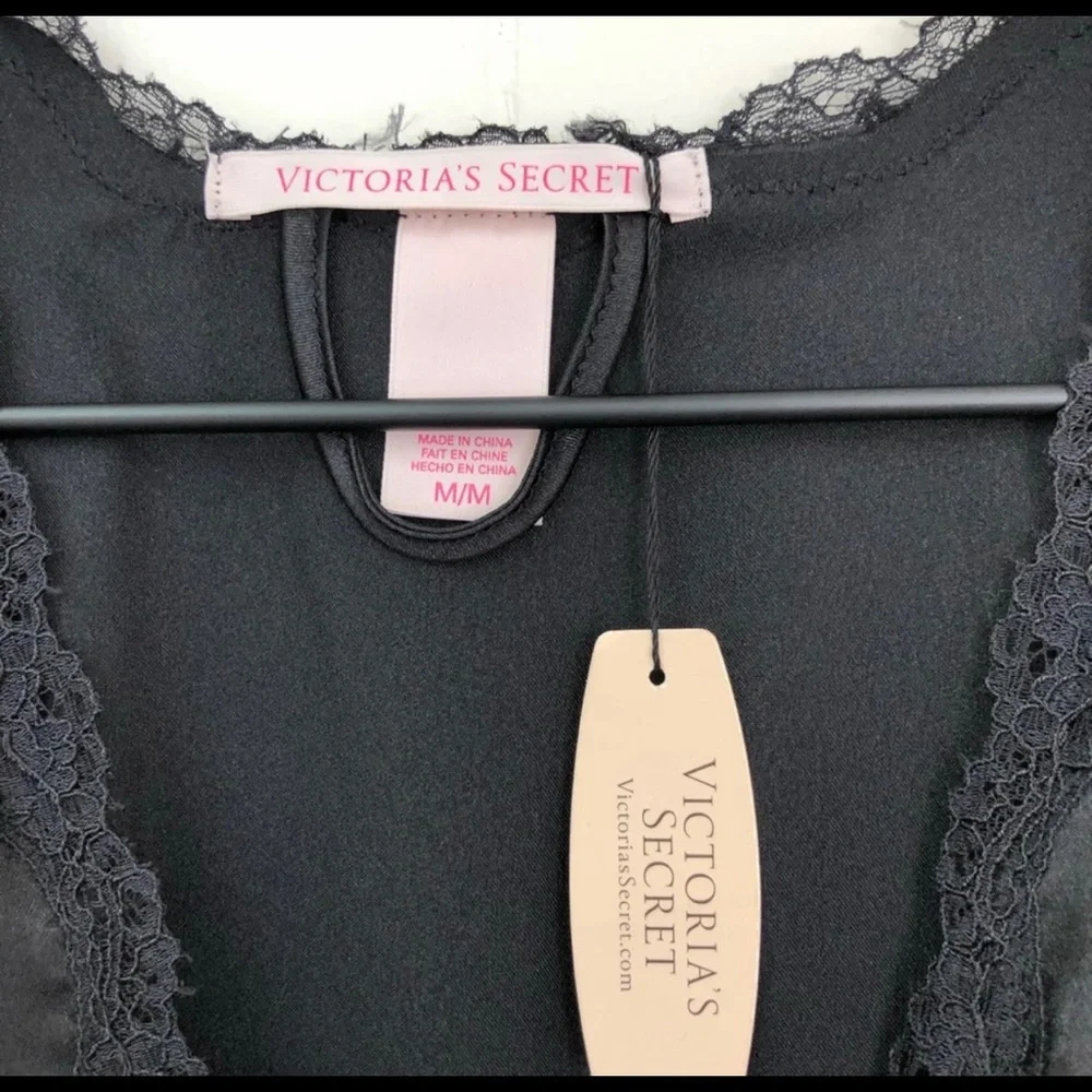 Victoria’s Secret Black Satin Robe